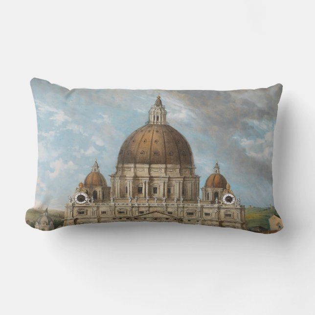 St Peter's Basilica in the Vatican City Lumbar Cushion (Front)