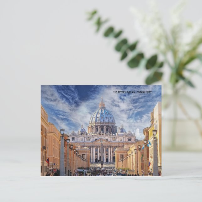 St Peter's Basilica Rome Vatican City Holiday Postcard (Standing Front)