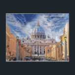 St Peter's Basilica Rome Vatican City Holiday Postcard<br><div class="desc">St Peter's Basilica Rome Vatican City Holiday Postcard</div>