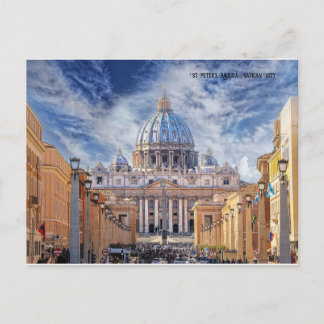 St Peter's Basilica Rome Vatican City Holiday Postcard