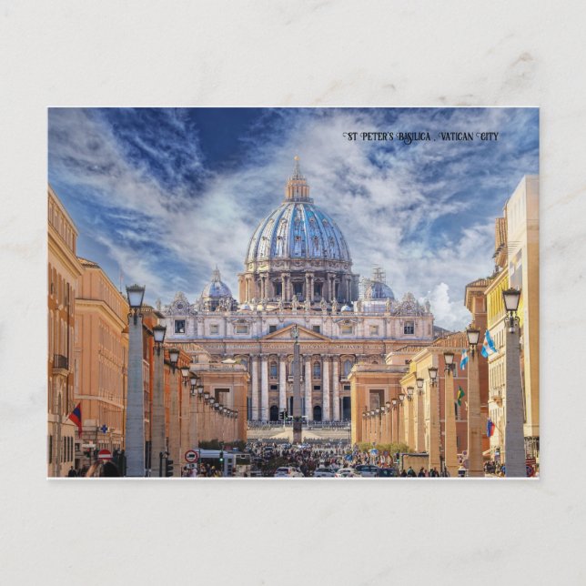 St Peter's Basilica Rome Vatican City Holiday Postcard (Front)