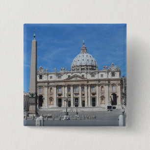 St Peter's Basilica- Vatican City 15 Cm Square Badge
