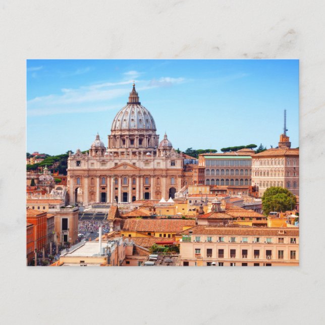 St. Peter's Basilica, Vatican City, Rome Italy Postcard (Front)