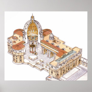 St. Peter's Basilica. Vatican City Rome. Italy Poster