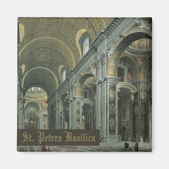 St Peters Basilica Vatican Photo Fridge Magnets (Front)