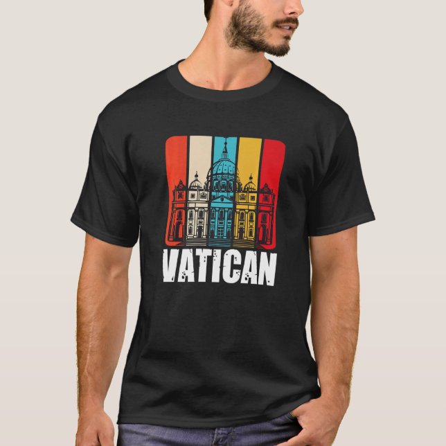 St Peter's Basilica Vatican Retro From Italy In Ro T-Shirt (Front)