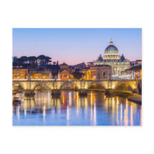 St Peter's Cathedral at night Rome Italy