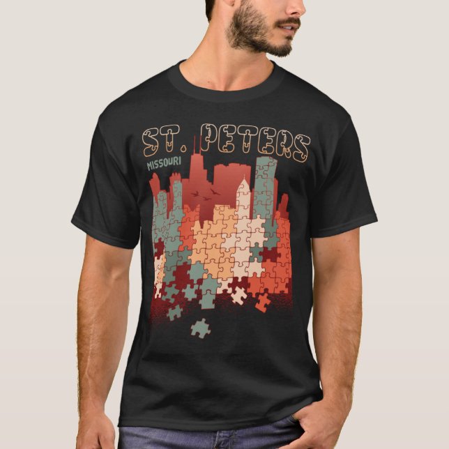 St Peters In Missouri Travel Souvenir T-Shirt (Front)