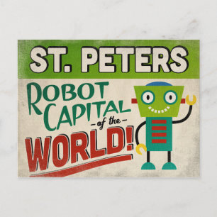 St. Peters Missouri Robot - Funny Vintage Postcard