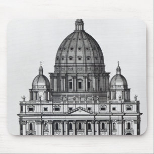St. Peter's, Rome, engraved by C. Campbell Mouse Pad