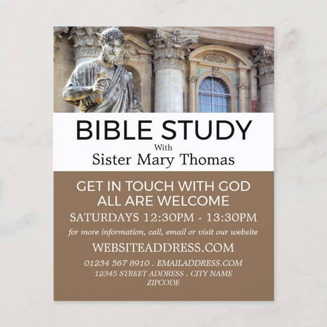 St. Peter's Square, Christian Bible Class Advert Flyer (Front)