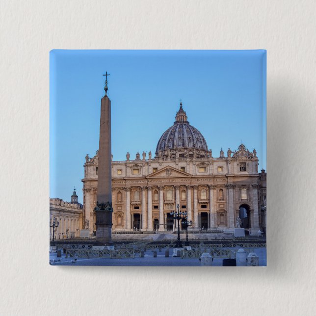 St. Peter's Square in Vatican City - Rome, Italy 15 Cm Square Badge (Front)