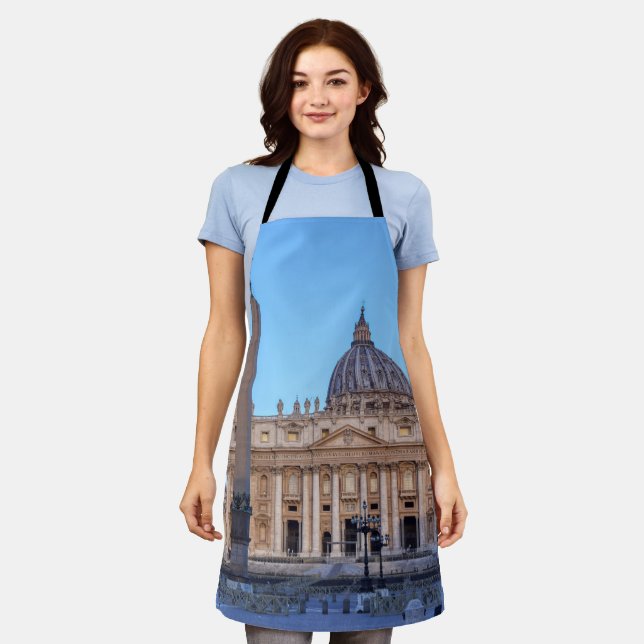 St. Peter's Square in Vatican City - Rome, Italy Apron (Worn)