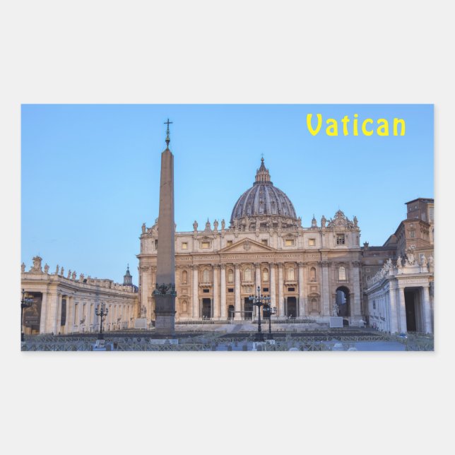 St. Peter's Square in Vatican City - Rome, Italy Rectangular Sticker (Front)