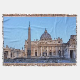 St. Peter's Square in Vatican City - Rome, Italy Throw Blanket