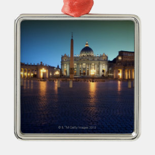 St Peters Square, Rome, Italy Metal Ornament