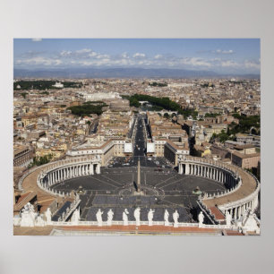 St Peters Square, Rome Poster