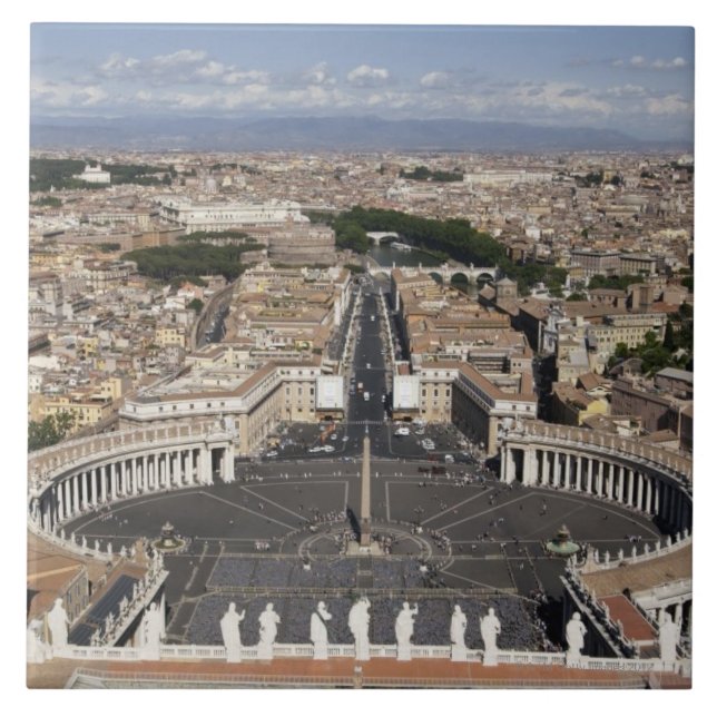 St Peters Square, Rome Tile (Front)