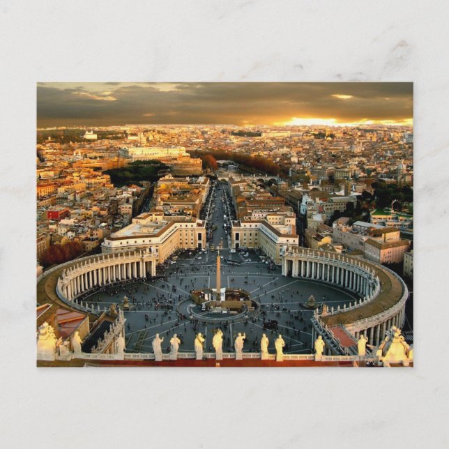St. Peter's Square Vatican City Postcard (Front)