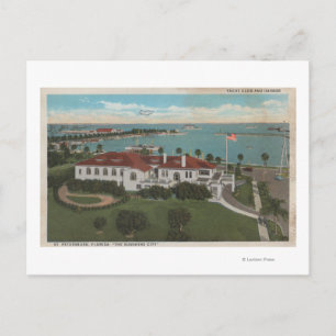 St. Petersburg, FL - Aerial of Yacht Club & Postcard