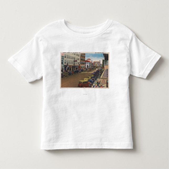 St. Petersburg, FL - View of Central Ave w/ Toddler T-Shirt (Front)