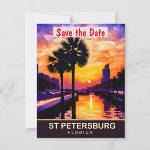 St Petersburg Florida City Wedding Invitation