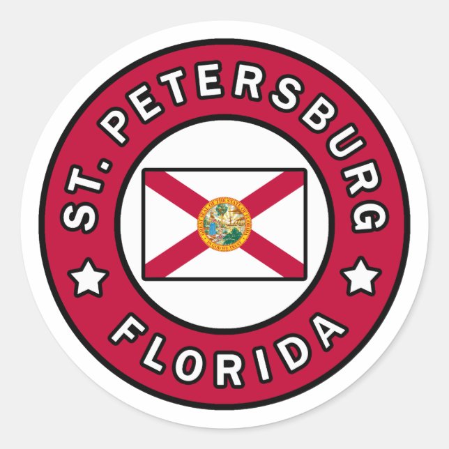 St. Petersburg Florida Classic Round Sticker (Front)