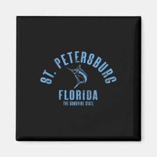 St. Petersburg Florida Fl Retro Vintage Beach Fron Magnet