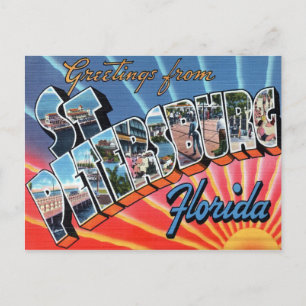 St. Petersburg Florida Large Letter Postcard