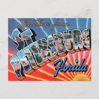 St. Petersburg Florida Large Letter Postcard