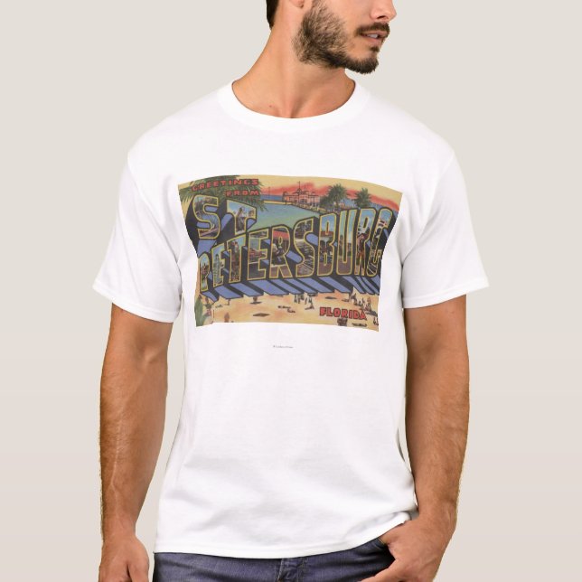 St. Petersburg, Florida - Large Letter Scenes 2 T-Shirt (Front)
