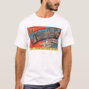St. Petersburg, Florida - Large Letter Scenes T-Shirt