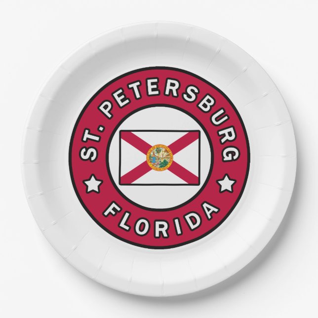 St. Petersburg Florida Paper Plate (Front)
