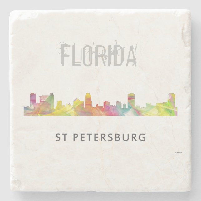 ST PETERSBURG FLORIDA SKYLINE WB1 - STONE COASTER (Front)
