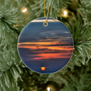 St.Petersburg Florida Sunset Ceramic Ornament