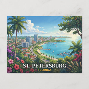 St. Petersburg Florida Travel Postcard