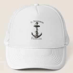 St. Petersburg Florida Vacation Nautical Anchor Sa Trucker Hat