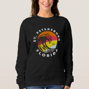St Petersburg Florida Vacation Souvenir Ocean Wave Sweatshirt