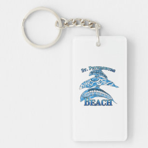 St. Petersburg Florida Vacation Tribal Dolphins Key Ring