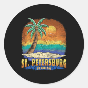 St. Petersburg Florida Vintage Distressed Souvenir Classic Round Sticker