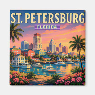 🌴 St Petersburg Florida Waterfront View Magnet