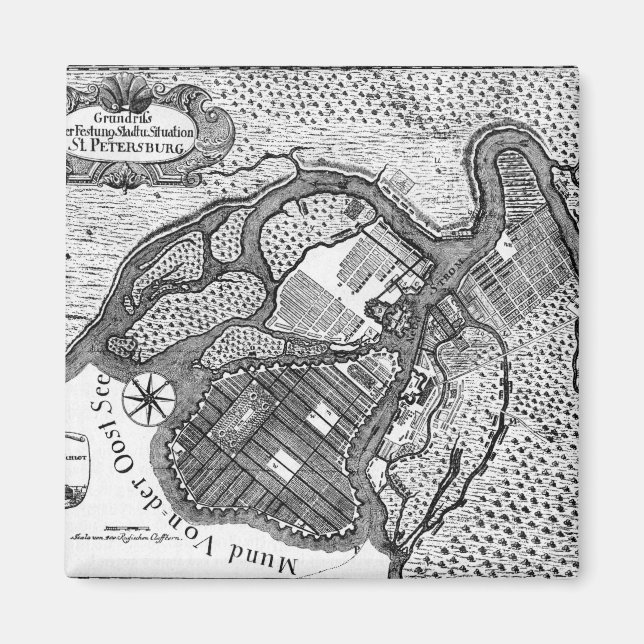 St Petersburg Plan Magnet (Front)