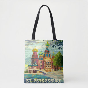 St.petersburg Russia Vintage Travel Vacation Tote Bag
