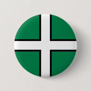 St. Petroc’s flag / Flag of Devon 6 Cm Round Badge