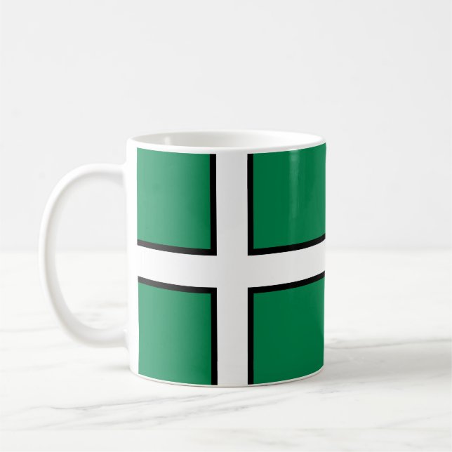 St. Petroc’s flag / Flag of Devon Coffee Mug (Left)