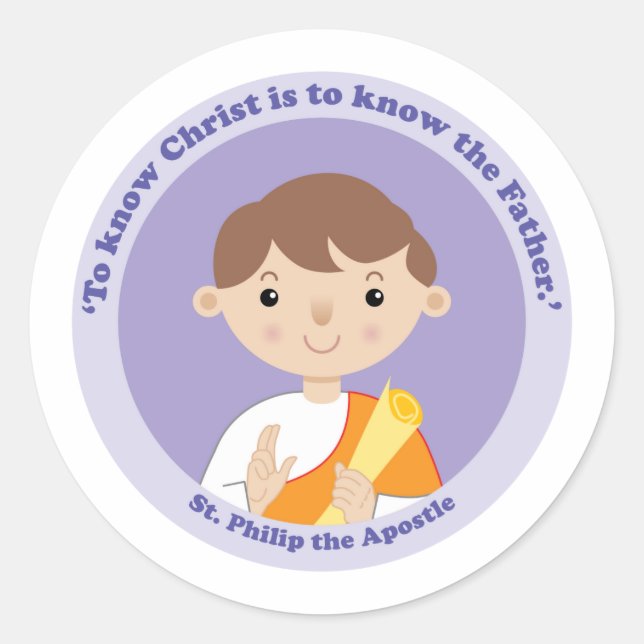 St. Philip the Apostle Classic Round Sticker (Front)