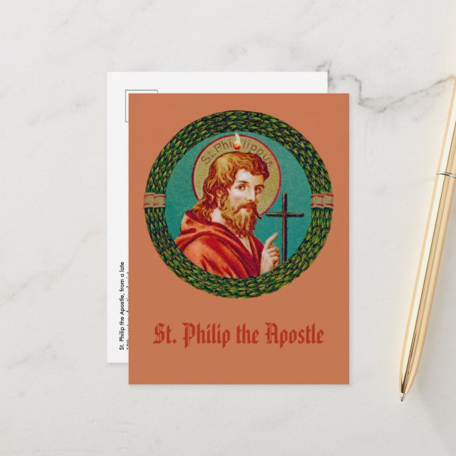St. Philip the Apostle (JMAS 10)  Postcard (Front/Back In Situ)