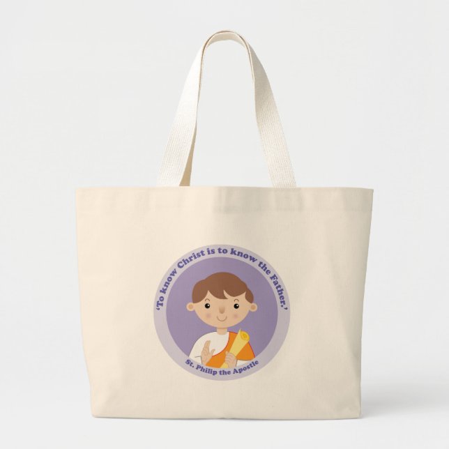 St. Philip the Apostle Large Tote Bag (Front)