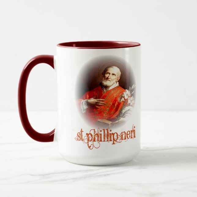 St Phillip Neri Catholic Saint Mug (Left)