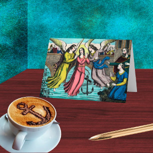 St. Philomena Being Rescued from Drowning Card